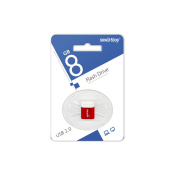 Флеш-карта SMARTBUY  8GB Lara, Mini, USB 2.0, красная