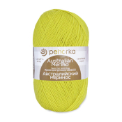 Австралийский меринос (95% меринос + 5% высокообъёмный акрил) 100гр. 400м №483 незрелый лимон