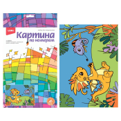 Ркн-122 Картина по номерам Lori для малышей "Дракоша в джунглях"