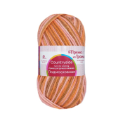 Подмосковная секционная  (50% шерсть + 50% акрил) 100гр. 250м. №2612 оранжево-розовый