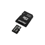 Карта памяти SMARTBUY  4GB MicroSD + адаптер, Class 10