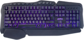 Клавиатура PERFEO PF-A4390 Strike, USB, игровая, мультимедийная, c подсветкой, чёрная