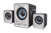 Колонки SMARTBUY 2.1 SBA-2600 Buzz, 3W+2x1W, MP3, USB, MicroSD, пульт ДУ, чёрно-серые