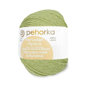 Перуанская альпака (50% альпака + 50% меринос) 50гр. 150м №342 светлый горох Перуанская альпака (50% альпака + 50% меринос) 50гр. 150м №342 светлый горох