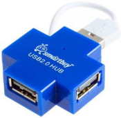 USB Разветвитель SMARTBUY SBHA-6900-B, 4 порта, USB 2.0, синий