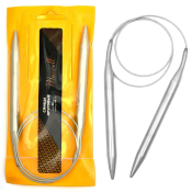 Спицы для вязания круговые на тросике Maxwell D=10,0мм, 80см, металл