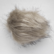 Помпон из искусственного меха (12 см) №31 лен