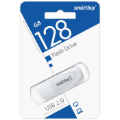 Флеш-карта SMARTBUY 128GB Scout, USB 2.0, белая