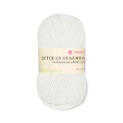 Детская объёмная (100% микрофибра) 100гр. 400м №001 белый