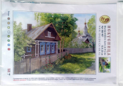 Вышивка на искусственном шелке "На улочке" ББ-407 (15*20см)