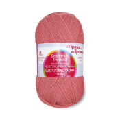 Шотландский твид (100% шерсть) 100гр. 360м. №1398 меланж коралл