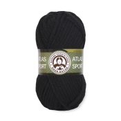 Atlas Sport (100% акрил) 100гр. 65м. №999 Чёрный