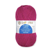Ангорская тёплая (40% шерсть + 60% акрил) 100гр. 480м №040 цикламен