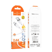 Кабель HOCO X109 MicroUSB, 1,0м, 2,4A, силикон, белый