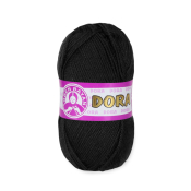 Dora (100% акрил) 100гр. 240м. №999 Чёрный