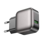 Адаптер BOROFONE BAS52A USB, 3,0A, 18W, QC3.0, черный
