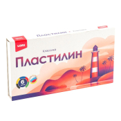 Плк-013 Пластилин Классика, 6 цветов по 20 гр.