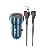 АЗУ HOCO Z46 1 USB, 3,0A, с кабелем Type-C, QC3.0, 18W, синий
