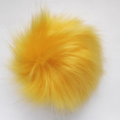 Помпон из искусственного меха (12 см) №37 желтый яркий