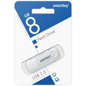 Флеш-карта SMARTBUY  8GB Scout, USB 2.0, белая