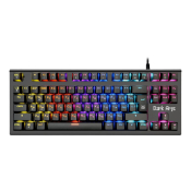 Клавиатура DEFENDER Dark Arts GK-375, механическая, c подсветкой, чёрная