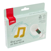 Бис-109 Фигурки из бисера Брелоки "Нота, микрофон"