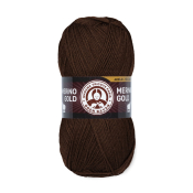 Merino Gold (49% шерсть меринос + 51% акрил) 100гр. 400м. №083 Темно коричневый
