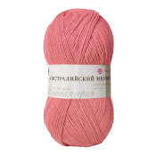 Австралийский меринос (95% меринос + 5% высокообъёмный акрил) 100гр. 400м №351 светлый коралл