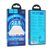 Пауэр банк HOCO J101, 10000mAh, 2 USB/Type-C, PD20W, белый