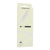 Кабель BOROFONE BX18 Lightning, 3,0м, белый