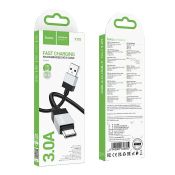 Кабель HOCO X110 Type-C, 1,0м, нейлон, черный