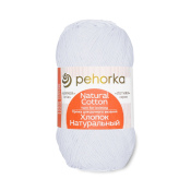 Хлопок натуральный (100% Хлопок) 100гр. 425м №001 белый