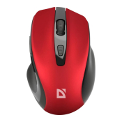 Мышь DEFENDER Prime MB-053, беспроводная, USB, 1600dpi, бесшумная, 6 кнопок, красная