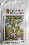 Вышивка на искусственном шелке "Береза" ББ-408 (10*13см)