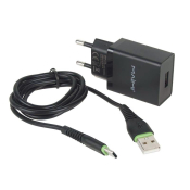 Адаптер MAIMI T13 USB, 2,1A, с кабелем Type-C, чёрный