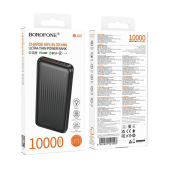 Пауэр банк BOROFONE BJ80 10000mAh, 2 USB + Type-C, 22.5W+PD20W, чёрный