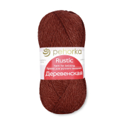 Деревенская (100% шерсть) 100гр. 250м. №487 красное дерево Деревенская (100% шерсть) 100гр. 250м. №487 красное дерево