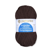 Популярная (50% шерсть + 50% высокообъёмный акрил) 100гр. 133м №017 шоколад