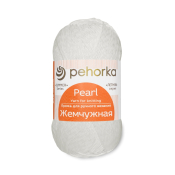 Жемчужная (50% хлопок + 50% вискоза) 100гр. 425м №001 белый