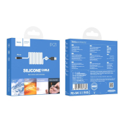 Кабель HOCO X21 MicroUSB, 1,0м, силикон, чёрно-белый