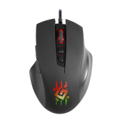 Мышь DEFENDER Wolverine GM-700L, USB, 12800dpi, Macro, игровая, с подсветкой, 6 кнопок, черная