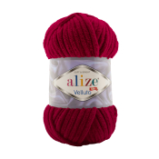 Velluto (100% микрополиэстер) 100г. 68м. №056 красный