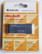 КартРидер DEFENDER Ultra Swift, универсальный, до 64 GB, черный