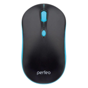 Мышь PERFEO PF-A4510 Mount, USB, 1600dpi, 4 кнопки, чёрно-голубая