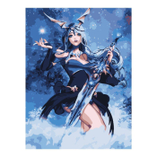 Кпн-259 Картина по номерам Lori 28,5х38 "Воительница"