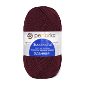 Удачная (50% шерсть + 50% акрил) 100гр. 250м №323 Т.Бордо