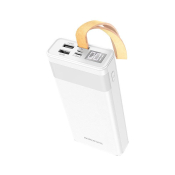Пауэр банк BOROFONE BJ18, 20000mAh, 2 USB/Type-C, LED дисплей, белый