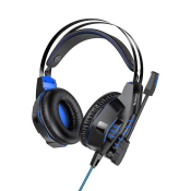 Наушники HOCO W102 полноразмерные, с микрофоном, игровые, синие