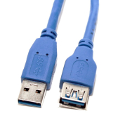 Кабель 5BITES USB 3.0 - USB 3.0, M-F, 1,8м, синий (UC3011-018F)