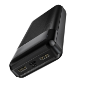 Пауэр банк HOCO J72A 20000mAh, 2 USB/Micro/Type-C, чёрный